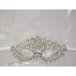 Silver rhinestone  bridal wedding masquerade mardi gras  costume party prom mask